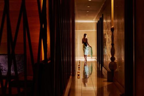 a mannequin in a glass case in a hallway at Sheraton Athlone Hotel in Athlone