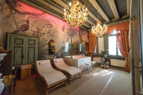 Χώρος καθιστικού στο Relais Castello Bevilacqua