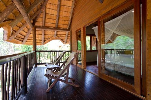 Balkón nebo terasa v ubytování Ubizane Zululand Tree Lodge