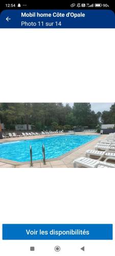 Capture d'écran de la page Web du groupe principal le plus important dans l'établissement camping proche du Touquet, à Camiers