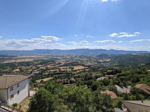 a view of a city from a building at Casa Vacanze Fratello Sole in Poggio Bustone