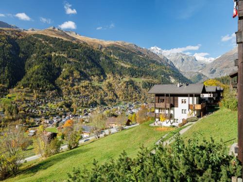 a view of a village in the mountains at Apartment Aragon B47 by Interhome in Ernen