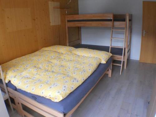 a bedroom with a bunk bed and a ladder at Apartment Kronenplatz 7 # 3 by Interhome in Lenk