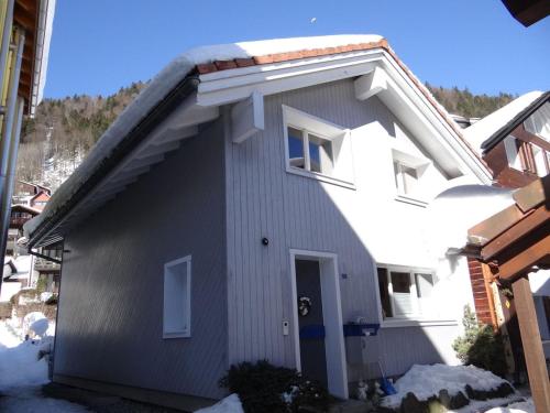 a house with snow on top of it at Apartment Bühl 13 by Interhome in Engelberg