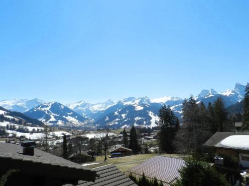a view of a snow covered mountain range at Apartment Guex by Interhome in Hornkessel