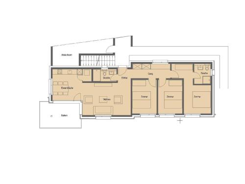 Půdorys ubytování Apartment Huwetz 2- OG Süd by Interhome