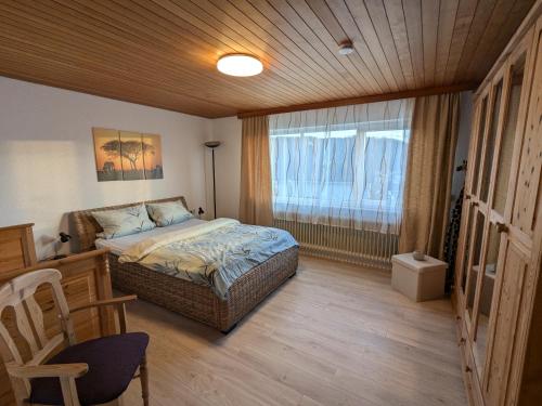 Postel nebo postele na pokoji v ubytování Ferienwohnung Fornsbachblick