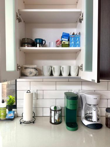 a kitchen with a coffee maker on a counter at Cozy 2 Bedroom by Teton Pass in Victor