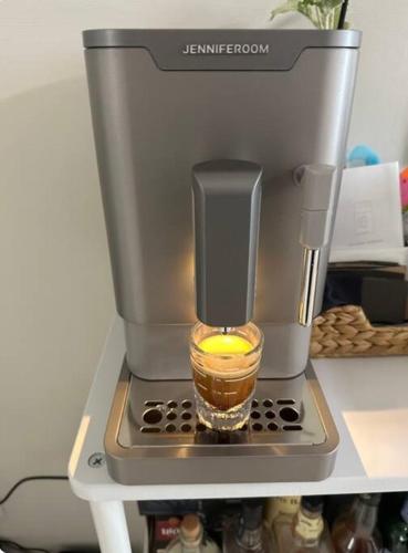 a coffee maker sitting on top of a shelf at Gozneok spacious private house - 75py in Goseong