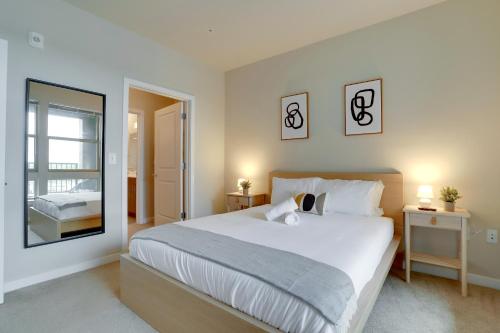 Postel nebo postele na pokoji v ubytování Apartment Near From Metro and Unwind Amenities
