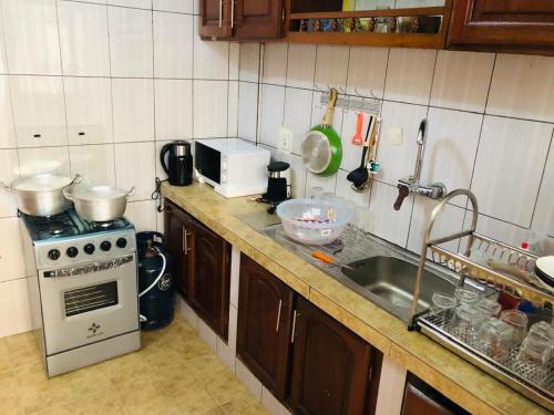 Kuchyň nebo kuchyňský kout v ubytování Madoo Appartement