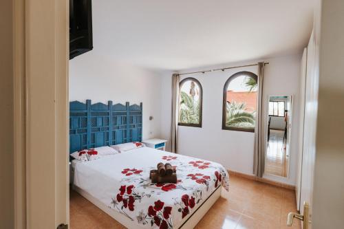 Postel nebo postele na pokoji v ubytování Casa Mimi vista piscina