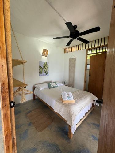 Voodi või voodid majutusasutuse Cabaña Punta Coral toas