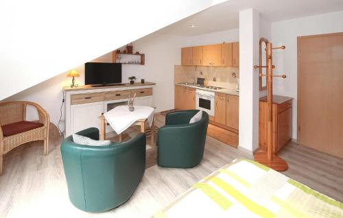 Kuchyň nebo kuchyňský kout v ubytování Ferienwohnung Karlshagen