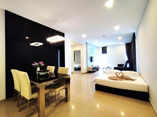 Ένα ή περισσότερα κρεβάτια σε δωμάτιο στο Genting SkyComfyColdInn2R2B AT Ion Delemen