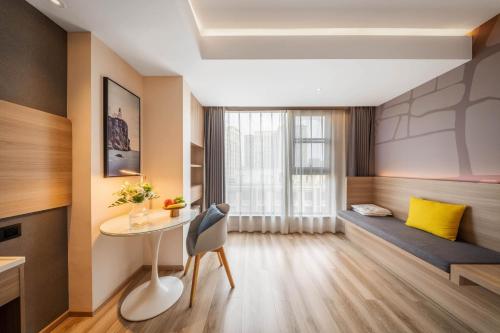 Ruang duduk di Atour X Hotel Chengdu Xipu Southwest Jiaotong University