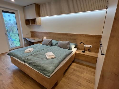 Postel nebo postele na pokoji v ubytování Fresh Apartments