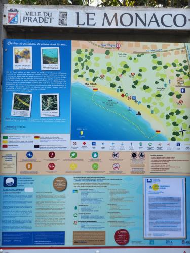 a map of the mahoocanamboamboamboamboamboramid at Studio à 400 m de la plage in Le Pradet