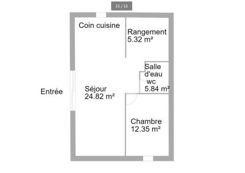 Pelan lantai bagi Gîte du Puech