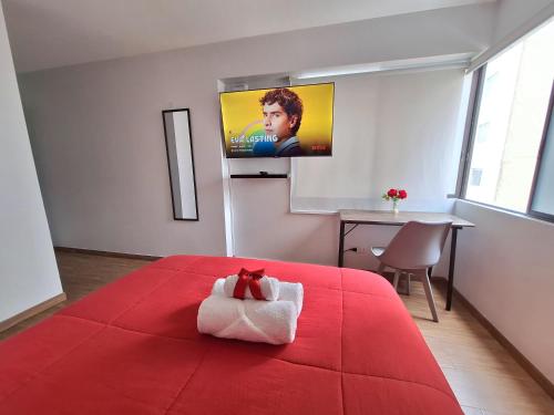 Katil atau katil-katil dalam bilik di Modern 1-Bedroom Apartment with WiFi in Miraflores