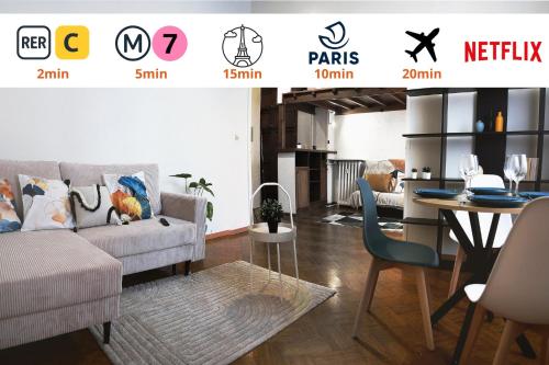 Appartement cosy à 10 min de Paris