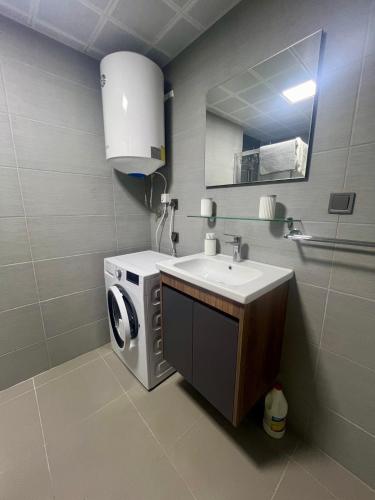 Et badeværelse på Prestige Apartments