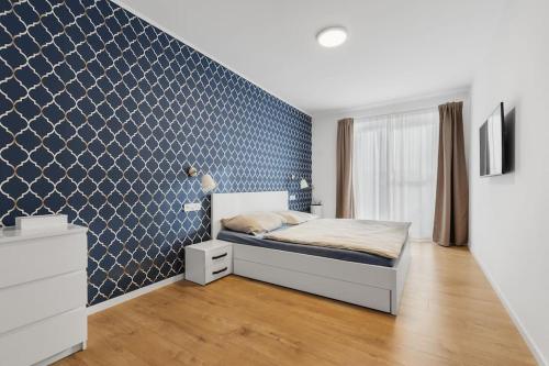 Ένα ή περισσότερα κρεβάτια σε δωμάτιο στο Cozy house in Pezinok