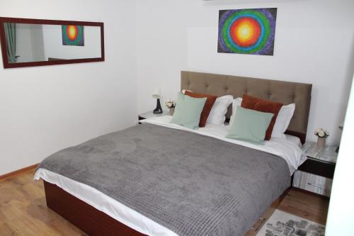 Postel nebo postele na pokoji v ubytování Apartament Husi