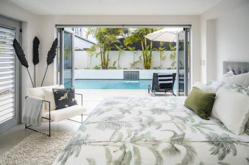 Ένα ή περισσότερα κρεβάτια σε δωμάτιο στο Resort Style Apartment