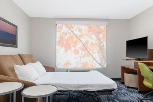 Телевизор и/или развлекательный центр в Fairfield Inn & Suites by Marriott Martinsburg
