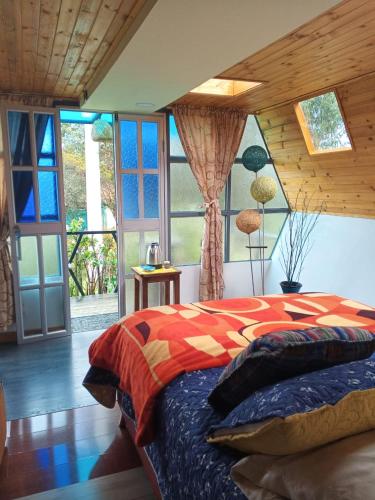 Postel nebo postele na pokoji v ubytování Glamping Mafer 1 Hexagonal