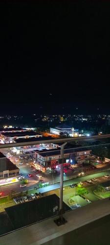 a view of a city at night with lights at RHR Deluxe GuestHouse Kinarut Papar Sabah - Island View in Kampong Limputang