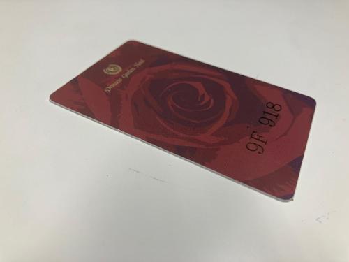 a card with a red rose on it at Princess Garden Hotel in Nagoya