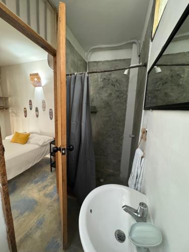 Vannituba majutusasutuses Cabaña Punta Coral