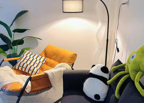 Posezení v ubytování SemiD-Projector-Pool-Netflix-3R2BR-FullyAircon