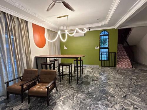 Χώρος καθιστικού στο Piano homestay