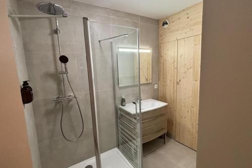 Koupelna v ubytování T2 - vue lac - 100 m du Hilton - Garage privé - 4 étoiles