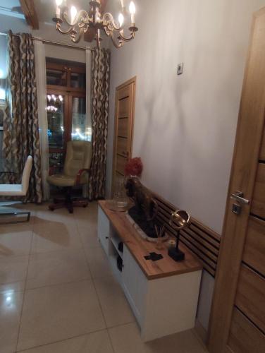 Posezení v ubytování Apartament Deluxe w centrum Brzeska nr 2