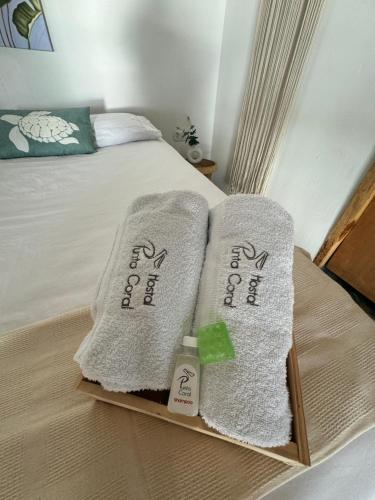 Voodi või voodid majutusasutuse Cabaña Punta Coral toas