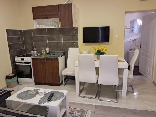 Kuchyň nebo kuchyňský kout v ubytování Apartman Tina
