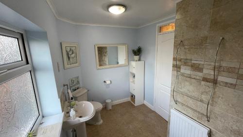 ピーターバラにあるSerenityのシャワー、トイレ、洗面台を備えたバスルーム