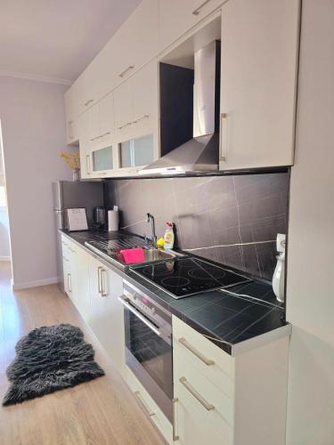 Kuchyň nebo kuchyňský kout v ubytování Siart Apartment