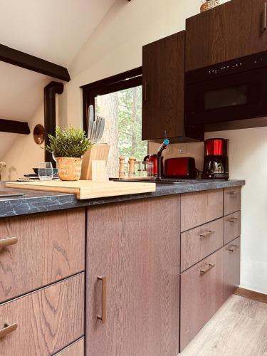Kuchyň nebo kuchyňský kout v ubytování TINY HOUSE - La cabane de Tom
