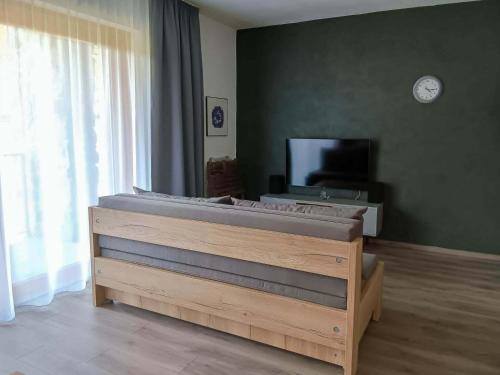 TV a/nebo společenská místnost v ubytování Apartmán Lesanka