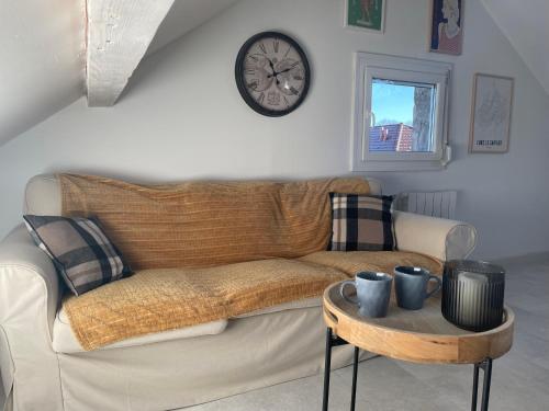 Χώρος καθιστικού στο Appartement avec garage privé