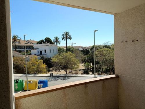 En balkon eller terrasse på Casa María