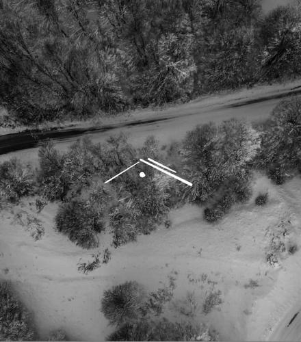 an aerial view of a house in the snow at Estudio con increíbles vistas a la montaña en el centro de Formigal - Esquía sin llaves in Formigal