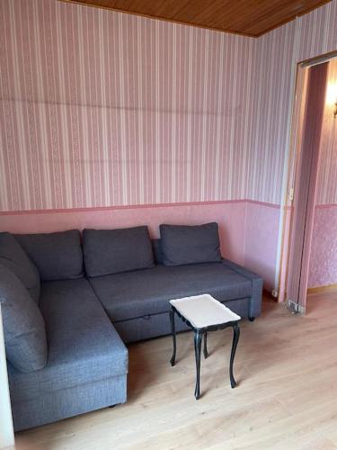 un salon avec un canapé et une table dans l'établissement Maison calme proche Paris, au Plessis-Robinson