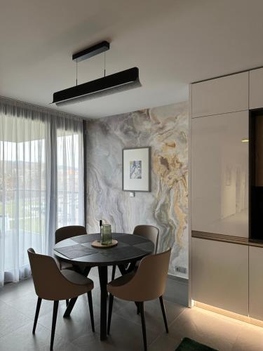 Ruang duduk di Victory port Apartmán