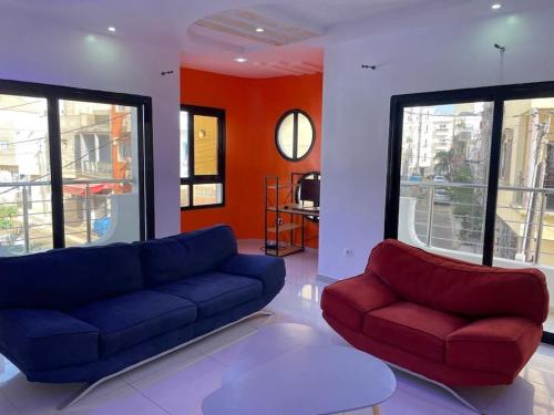 Zona d'estar a La maison Rose
